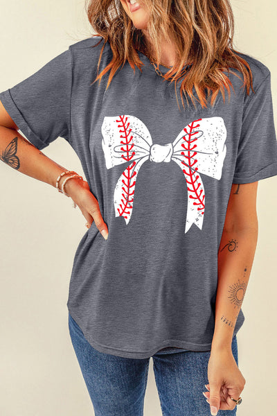 Baseball Bow Graphic Tee
