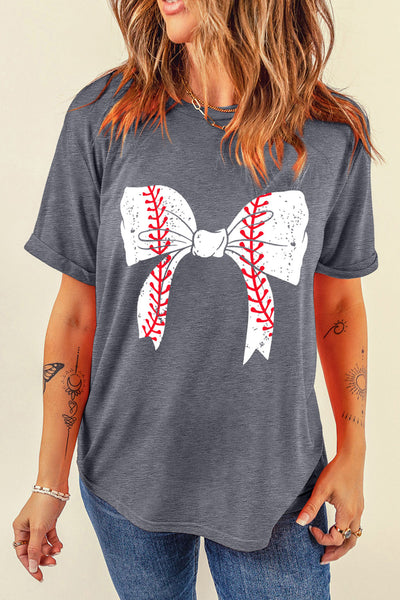 Baseball Bow Graphic Tee