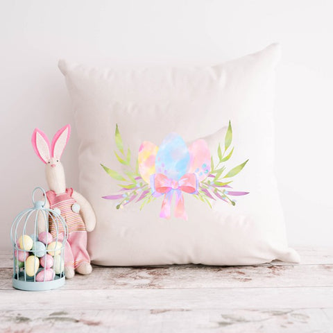 Colored Egg Bouquet Pillow Cover