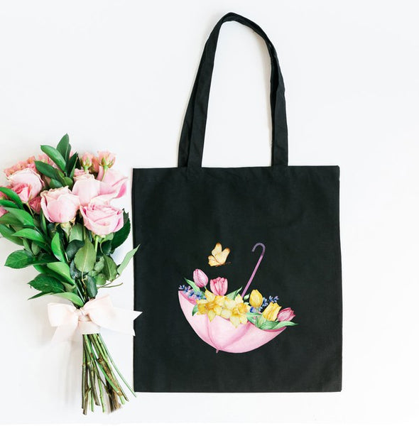 Flowers In Umbrella Tote