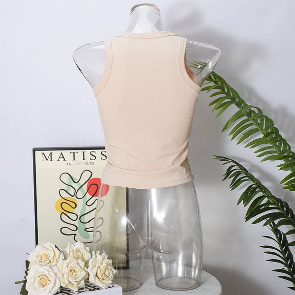 Party vest leopard print sequin tank top: Pink / M