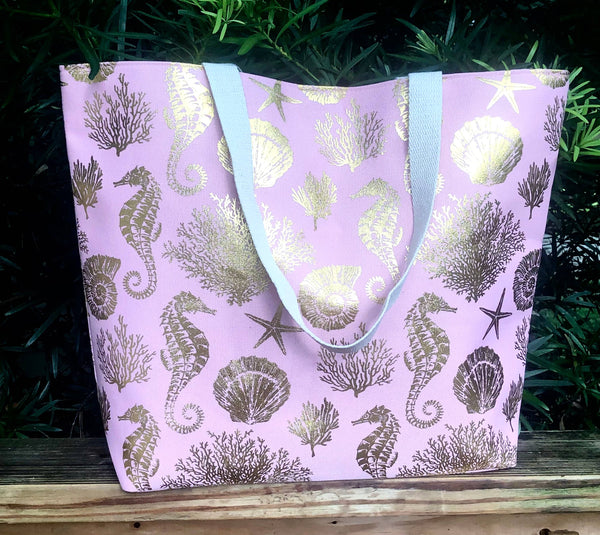 Seaside Pink Upcycled Tote