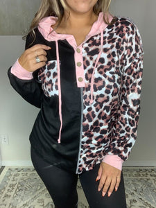 Haley Leopard Print Hoodie