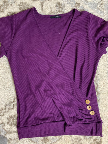 Lily Purple Button Top